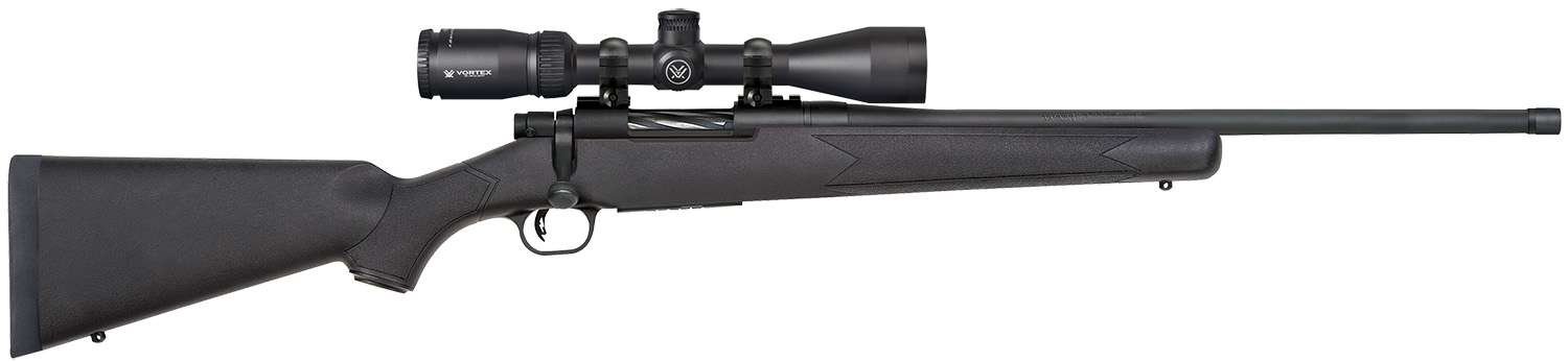 MOSSBERG PATRIOT 400 LEGEND RIFLE 20" T.B. BLACK SYNTHETIC, 4RD, VORTEX 3-9X40 SCOPE