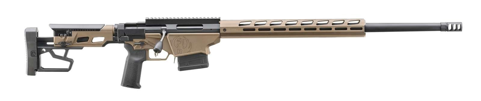 RUGER PRECISION RIFLE 6.5CM 24" BBL, BRONZE CERAKOTE, 15" MLOK HG, 2-10RD MAGS