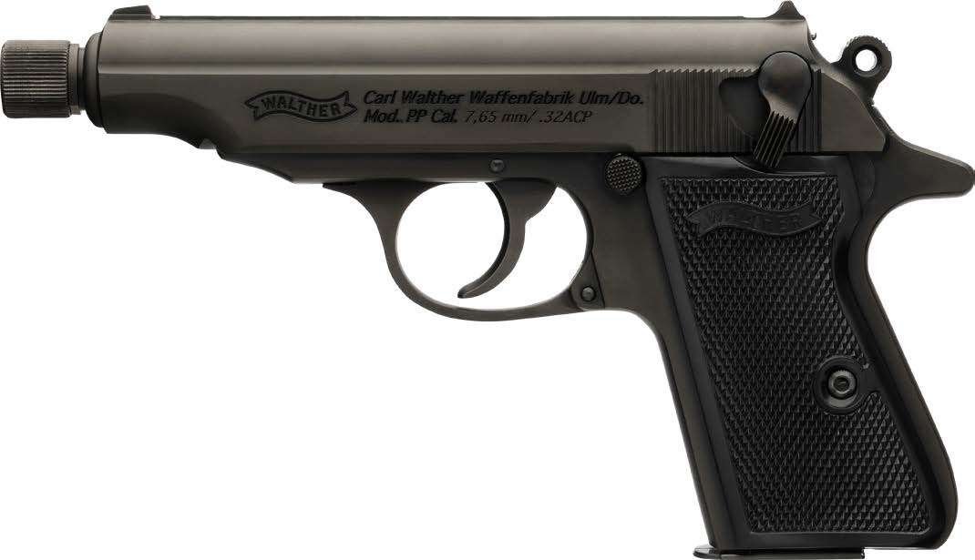 WALTHER PP SD 32ACP PISTOL BLACK 3.9" THREADED BARREL 8RD MAGAZINE