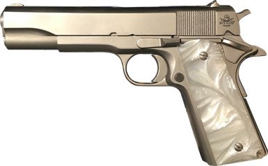 Rock Island Armory 56418 GI Standard M1911 A1 FS 45ACP 8+1 Matte Nickel/Pearl Grips