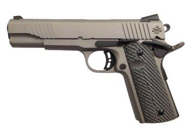 Rock Island Armory 56419 Rock Standard M1911 A1 FS 5" 45ACP 8+1 Gun Metal Gray Cerakote