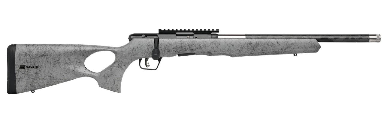 SAVAGE ARMS B22 22LR BL/GRY 18" CARBON TB