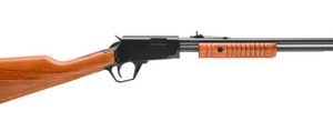 Rossi USA Gallery 22 RP22181WD 18" 15+1 .22 LR Pump Action Black German Beachwood Stock W/ Ribbed Forend