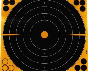 Allen EZ Aim Adhesive Splash Bullseye Target 12" Black and Yellow 25 Pack