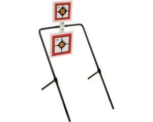 Allen EZ-Aim Hardrock AR500 Square Spinner Targets & Stand for Rimfire Rounds & Centerfire Pistols 9.5"W x 22.75"H White/Red/Black