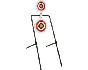 Allen EZ-Aim Hardrock AR500 Round Spinner Targets & Stand for Rimfire Rounds & Centerfire Pistols 7.375"W x 23"H White/Red/Black