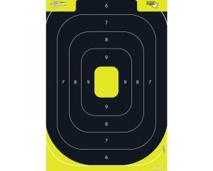 Allen EZ Aim Splash Reactive Paper Target IPSC Silhouette 12.5"x18.25" Yellow and Black 30 per Pad