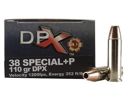 COR-BON Handgun Ammunition .38 Spl (+P) 110 gr DPX 1050 fps 20/box