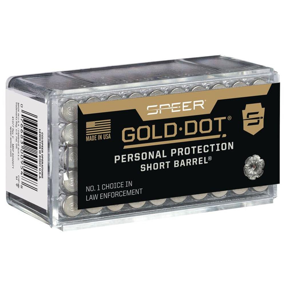 Speer Gold Dot Short Barrel Personal Protection Rimfire Ammunition .22 WMR 40 gr HP 1050 fps 50/ct