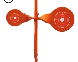 Champion Rimfire Screw-In Double Gong Spinner Target Steel Orange