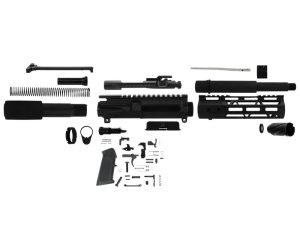 TacFire 7.5" Unassembled AR 300 Blackout Pistol Build Kit with Lower Parts Kit