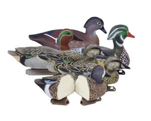 Higdon Outdoors Puddle Pack - 2/ct Green Wing Teal 2/ct Blue Wing Teal 2/ct Wood Ducks