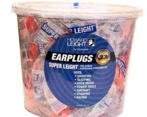 Howard Leight Super Leight Ear Plugs Pre-Shaped Foam Coral Ear Plugs 33dB 100/pr Uncorded Tub