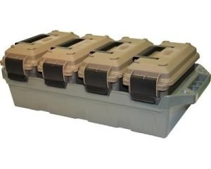 MTM 4-Can 30 Cal Ammo Crate FDE Cans ODG Tray