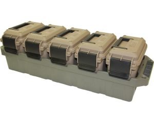 MTM 5-CAN Ammo Crate Mini FDE Cans Army Green Tray