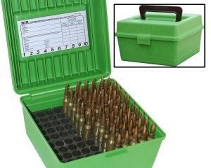 MTM Deluxe R-100 MAG Series Rifle Ammo Box 100 Rounds Green