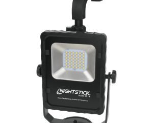 Nightstick Rechargeable LED Scene Light with Magnetic Base and Telescoping Handle Black