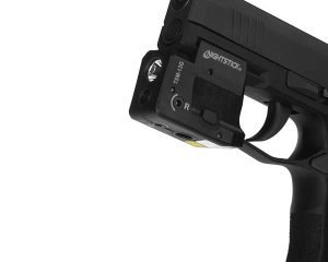 Nightstick Rechargeable Sub-Compact Weapon-Mounted Light w/Green Laser (Fits Sig P365) 150 Lumens