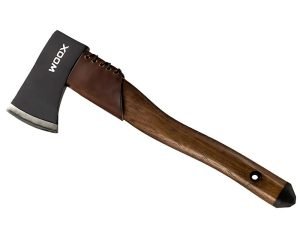 WOOX Ax1 Tomahawk Ax Walnut with Blued Finish and Leather Collar