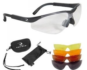Radians T-85 5 Lens Interchangeable Shooting Glasses Kit Black with Multi Lens 5/ct