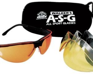 Walker's Sport Shooting Glasses Black with Multiple Lenses 4/ct