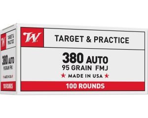 Winchester USA Handgun Ammunition .380 ACP 95 gr. FMJ 945 fps 100/ct
