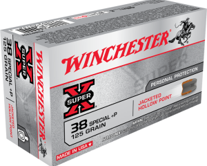 Winchester Super-X Handgun Ammunition .38 Spl (+P) 125 gr. JHP 945 fps 50/ct