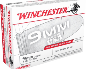 WINCHESTER USA 9MM 115GR FMJ 200RD BOX 1000RD CASE