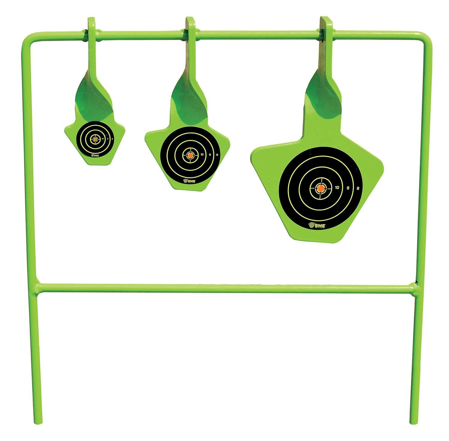 SME SMEST22 Spinning Target Rimfire Pistol/Rifle Steel Black/Green Bullseye Illustration Impact Enhancement Motion