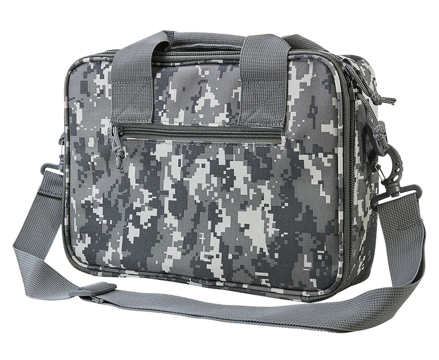 NcStar CPDX2971D VISM Double Pistol Range Bag w/ Mag Pouches Loop Fasteners Zippers Padding & Digital Camouflage Finish