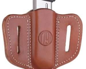 1791 Gunleather MAG11CBRA MAG1.1 Single Mag Holster Classic Brown Leather Belt Slide Compatible w/ Single Stack Ambidextrous