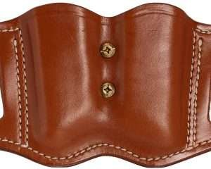 1791 Gunleather MAG21CBRA MAG2.1 Double Mag Holster Classic Brown Leather Belt Slide Belts 1.50" Wide Compatible w/ Single Stack Ambidextrous