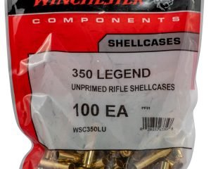 Winchester Ammo WSC350LU Unprimed Cases  350Legend Rifle Brass 100/Bag