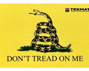 TekMat TEK42TREAD Don't Tread on Me Door Mat Black/Yellow Rubber 42" Long Snake/"Don't Tread On Me"