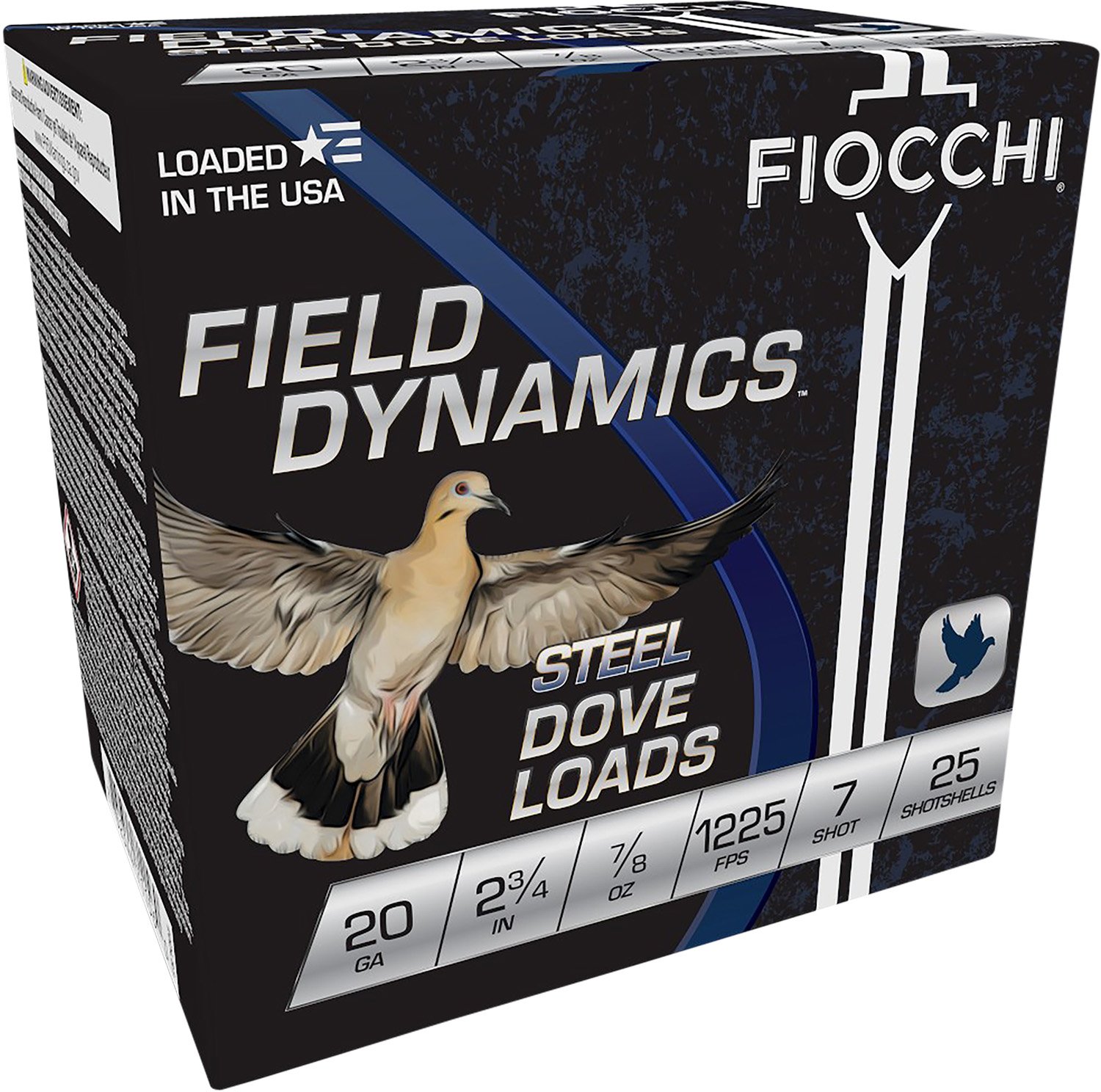 Fiocchi 20DLS7 Field Dynamics Dove & Quail 20Gauge 2.75" 7/8oz 7Shot 25 Per Box/10 Case