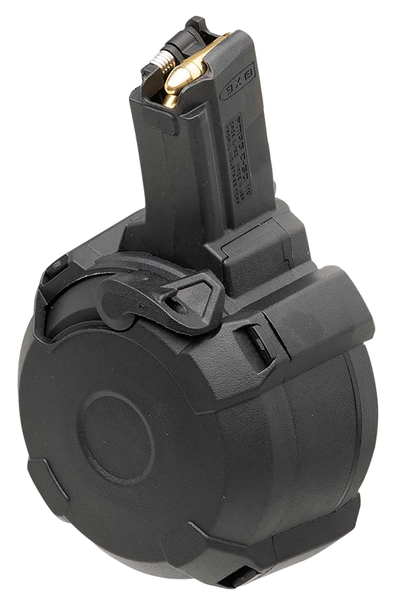 Magpul MAG1181BLK PMAG Black Drum 50rd 9mm Luger for H&K MP5/94