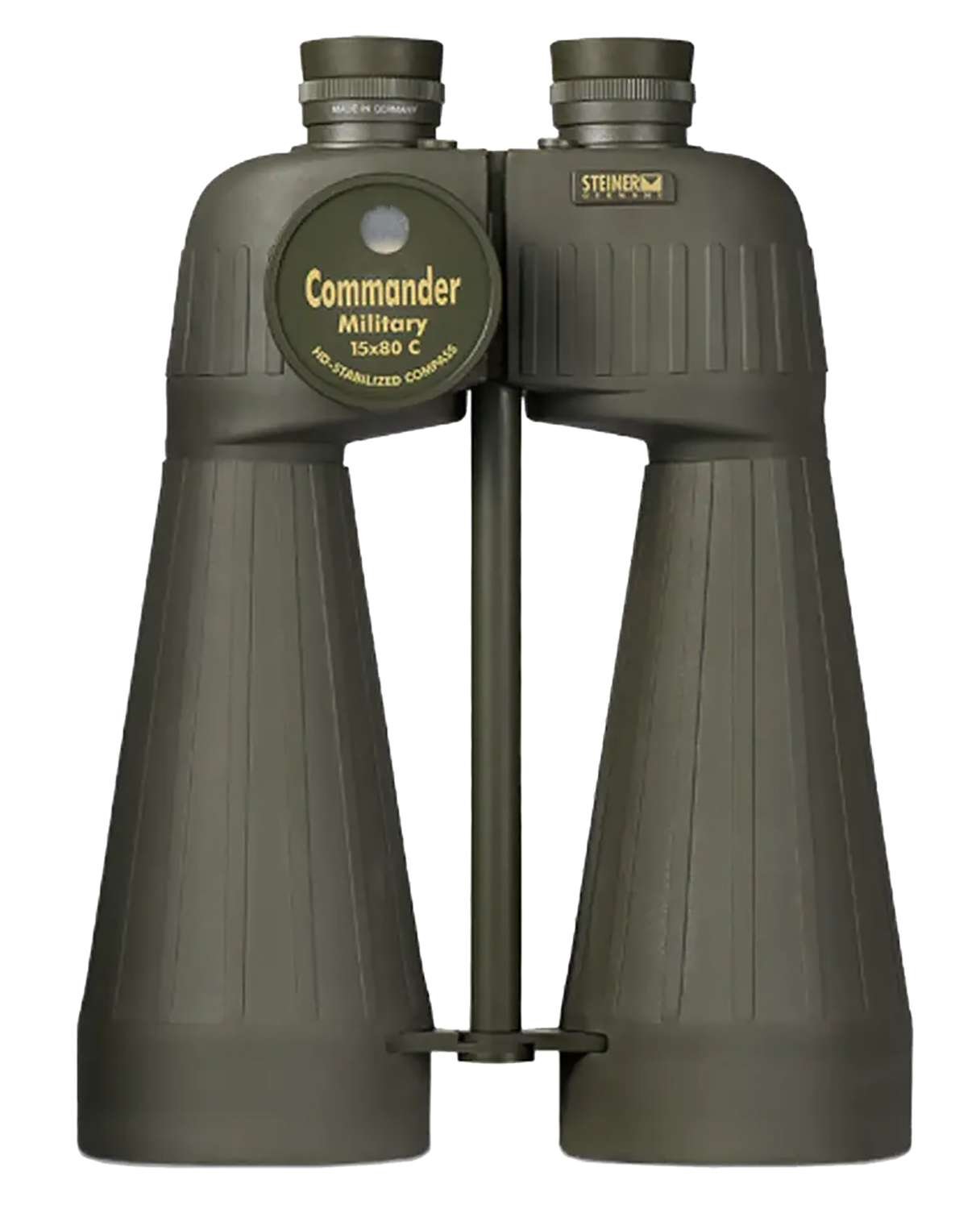 Steiner 2693 M1580 Reticle & Compass 15x80mm Range Finding Reticle Floating Prism Sports-Auto Focus, OD Green Makrolon w/Rubber Armor Features Compass