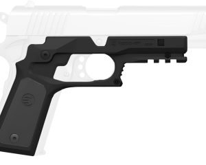 Recover Tactical CC3P0104 Frame Grip  Black Polymer Frame with Interchangeable Black & Gray Panels for Standard Frame 1911