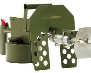 Exothermic Technologies PFLRT Pulsefire LRT Green Powder Coated Aluminum/Brass/Viton 25 ft Flame Range 25.70" Long Fuel Gasoline/Gasoline, Diesel Mix Includes Battery/Battery Charger