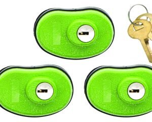 Lockdown 1118825 Keyed Trigger Lock  Open With Key Green Rubber 3 Pack
