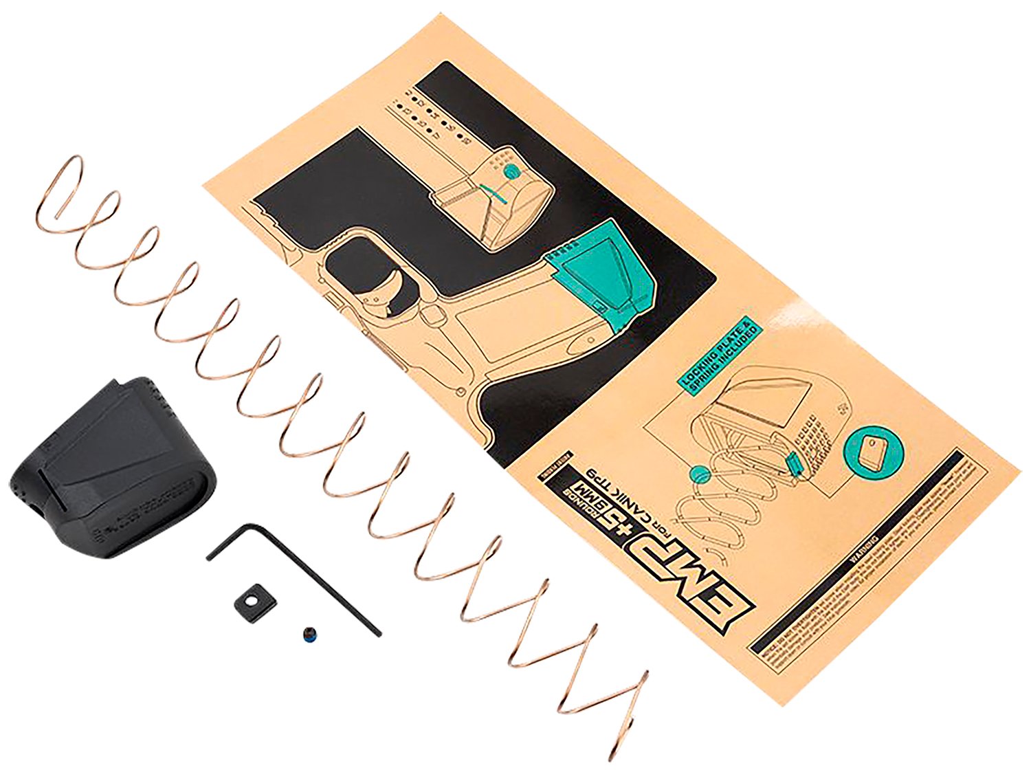 Strike Industries EMPCTP9 Magazine Extension Kit +5rd Made of Black Polymer for Most Canik TP9