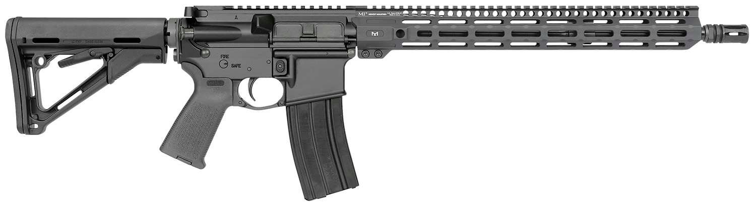 Midwest Industries MIFN16CRM15 Lightweight 223 Wylde 16" 30+1 Black Hard Coat Anodized Rec with 16" M-Lok Black 6 Position Magpul CTR Stock Black Magpul MOE Grip Right Hand
