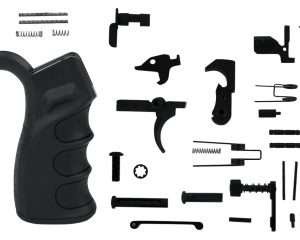TacFire LPK02USAB Lower Parts Kit  AR-15 Black PGAR-B Grip Black