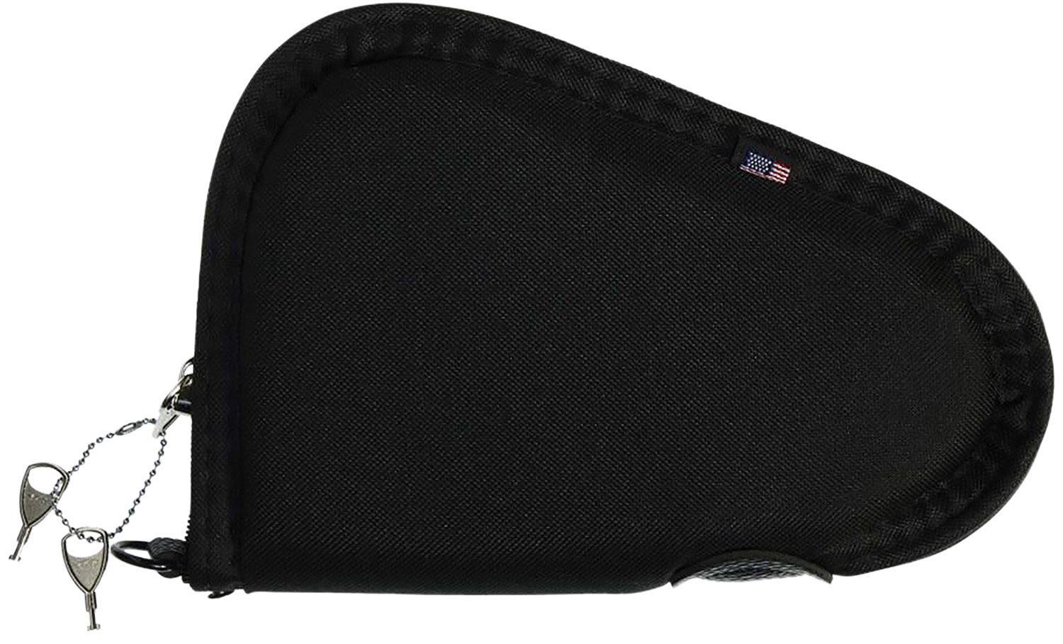 Allen 748 Locking Handgun Case Black Endura, YKK Zippers & Foam Padding Includes 2 Keys 8" L