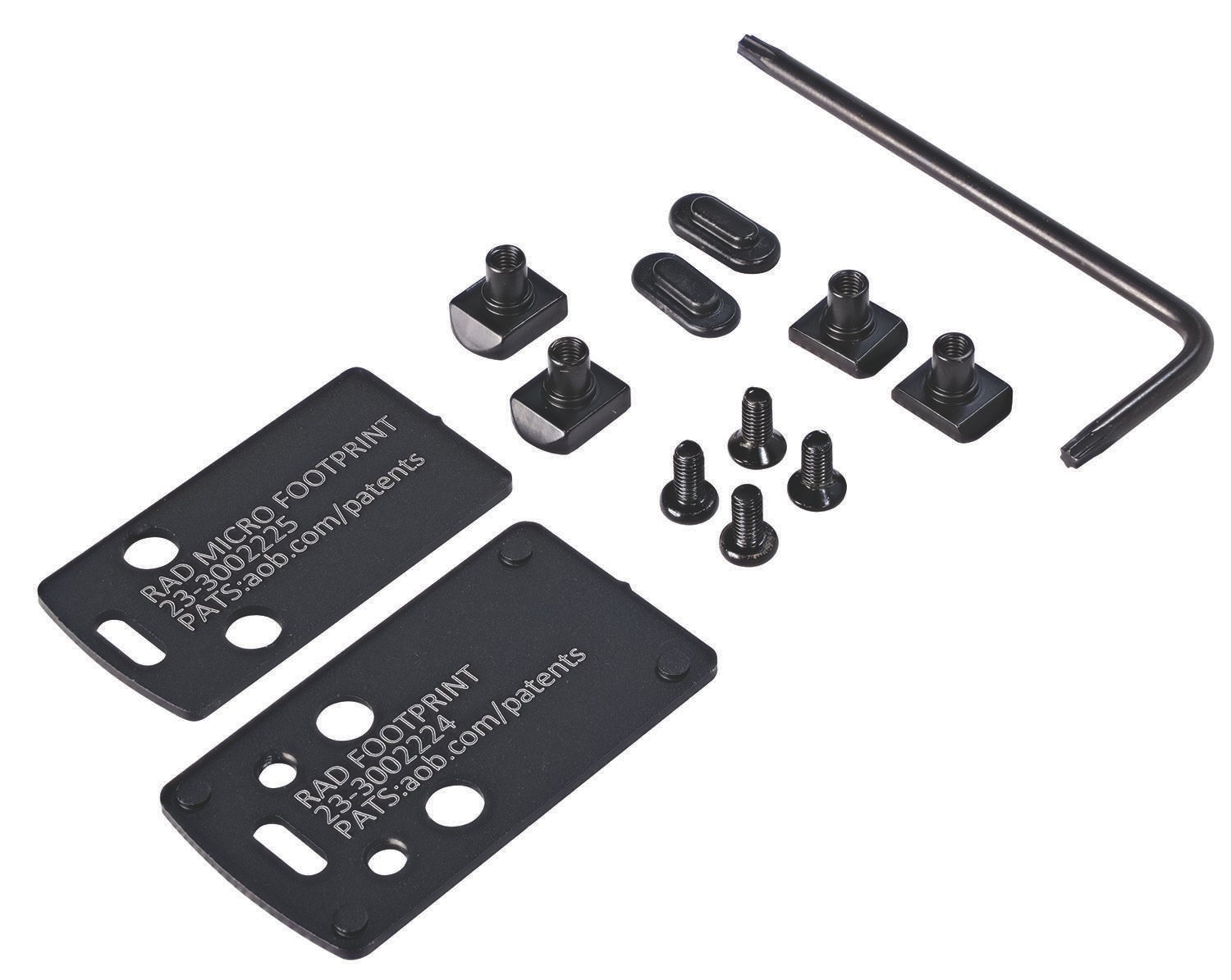 Crimson Trace 013000054 CT RAD Mounting Kit CT RAD Footprint/Dovetail, S&W Shield/Shield Plus/Shield EZ/M&P/M&P 2.0