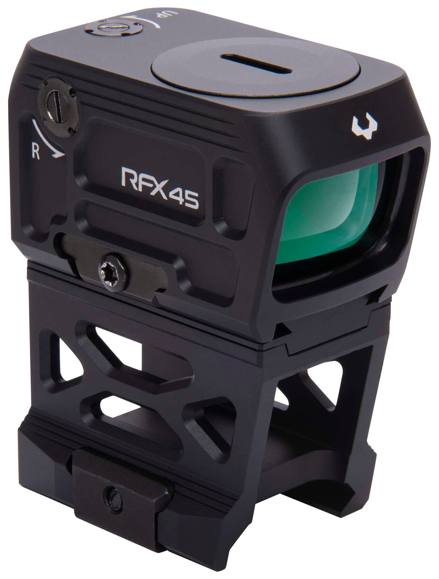 Viridian 9810052 RFX45 Pro Black Anodized 1 x 24 mm x 15.5 mm 5 MOA Green Dot ACRO/RMR/Glock MOS/Picatinny Mounts