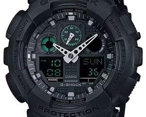 G-shock/vlc Distribution GA100MB1ACR G-Shock Tactical Black Stainless Steel Bezel 145-215mm