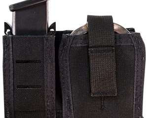 High Speed Gear 41P000BK TACO Duty Single Pistol & Handcuff Holder, Black Nylon with MOLLE Exterior, Fits MOLLE & 2" Belt