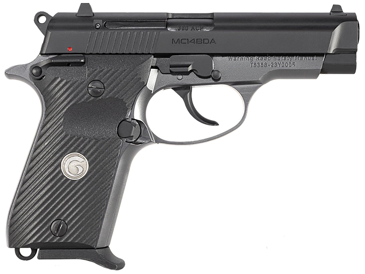 Girsan 390817 MC14BDA 380 ACP 13+1 3.80" Black Steel Barrel, Black Serrated Steel Slide, Stainless Aluminum Frame w/Beavertail, Black Polymer Grip