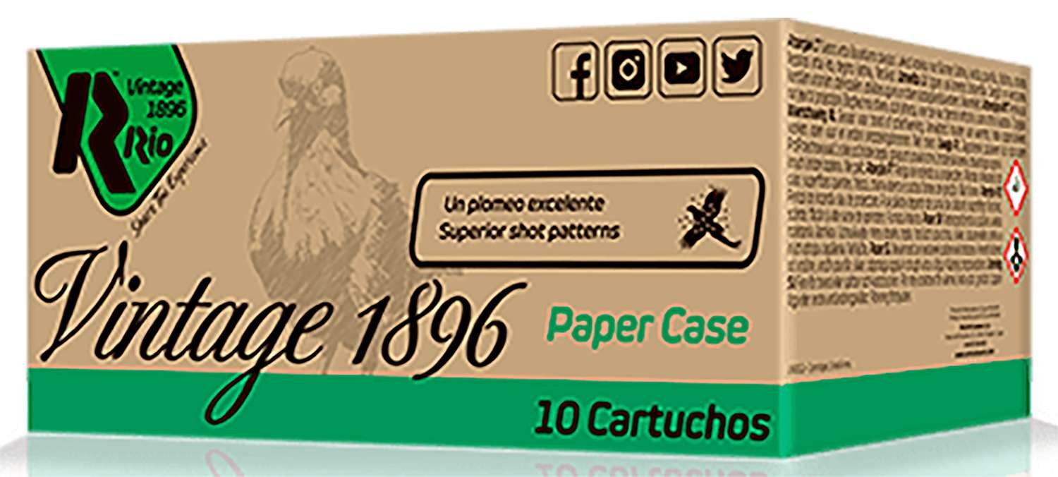 Rio Ammunition VP36FHV8 Vintage 1896 Paper Flyer 12Gauge 2.75" 8Shot 10 Per Box/25 Case
